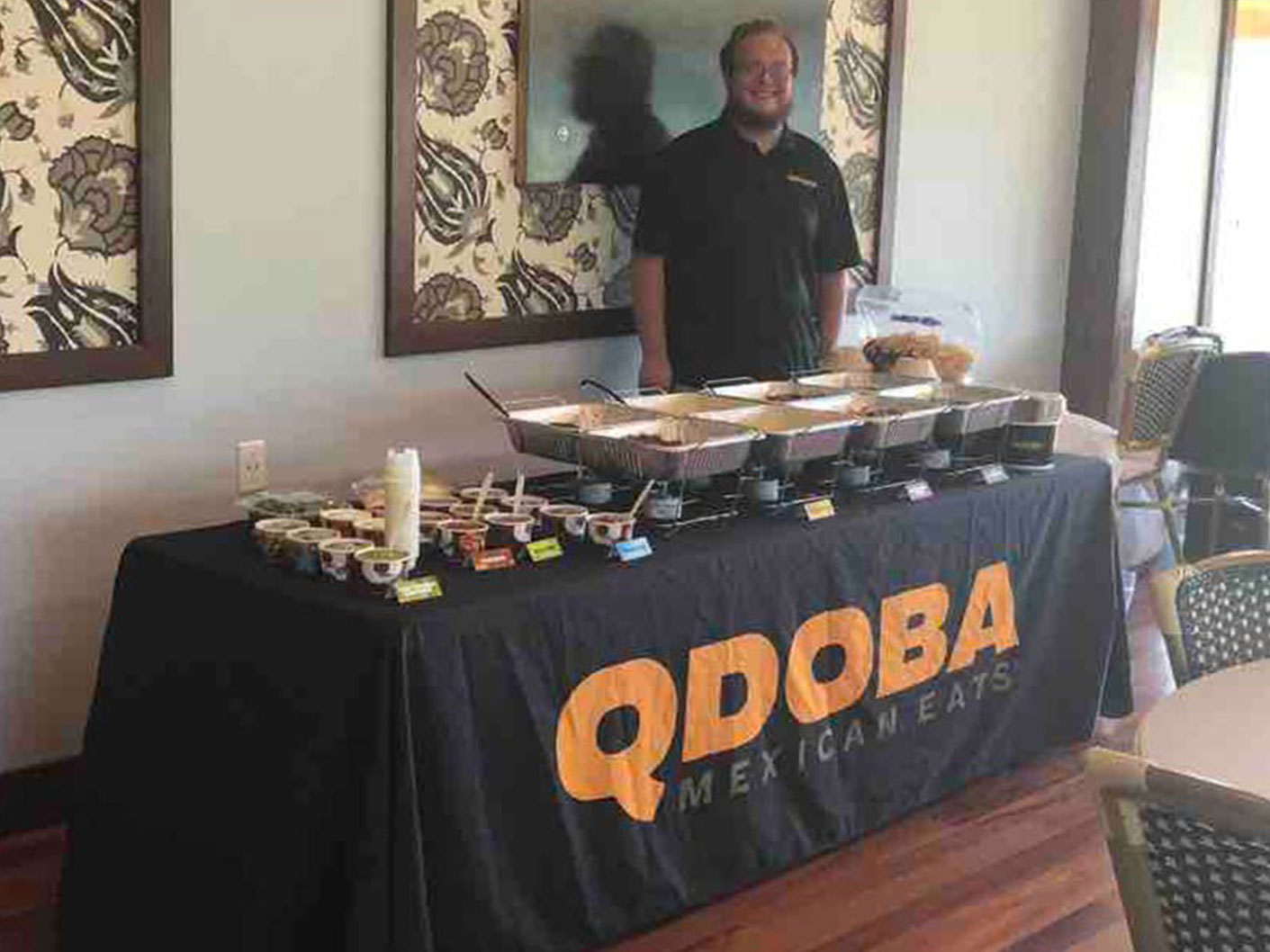 QDOBA West Virginia Food Donation Set-Up