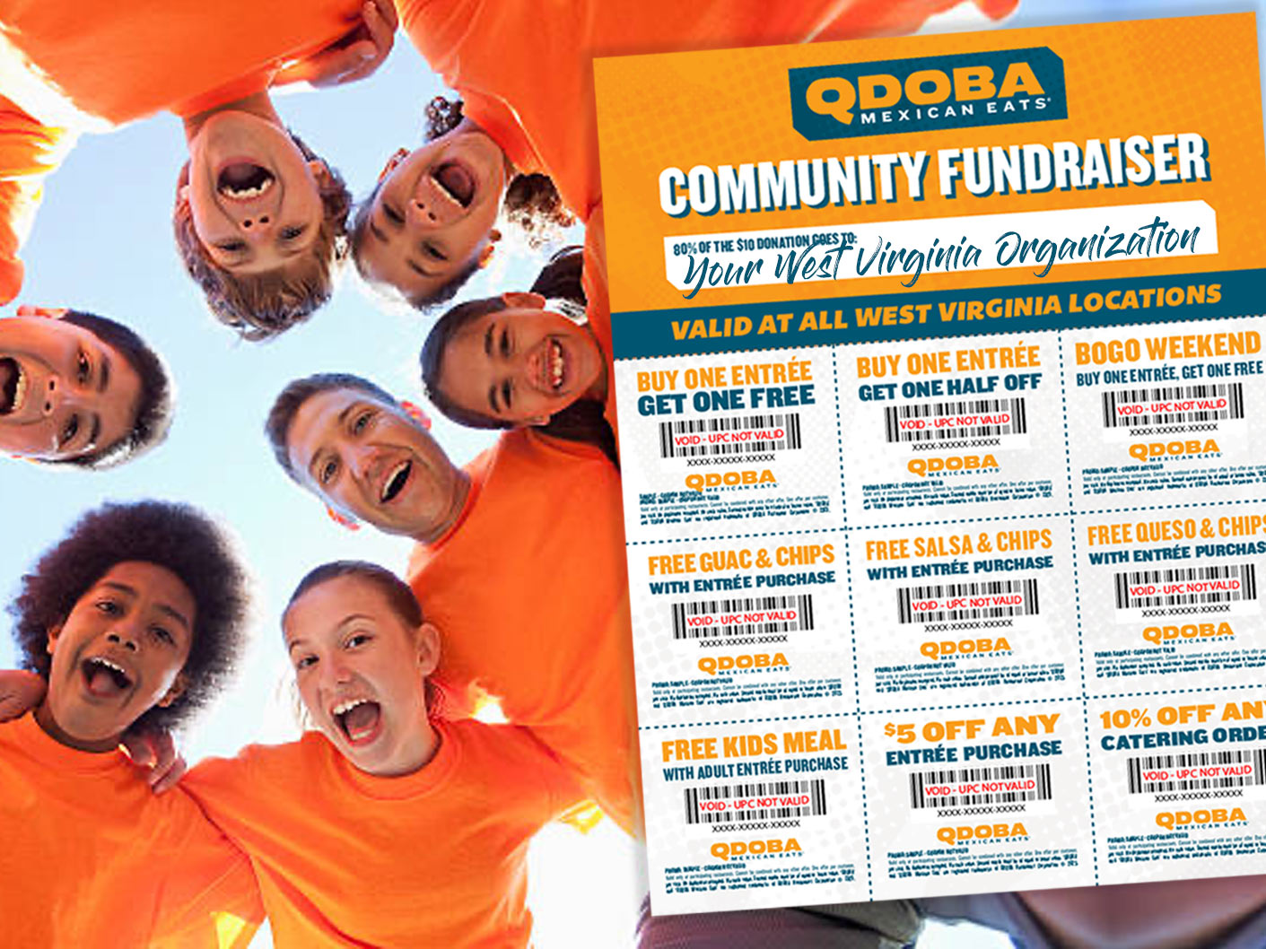 QDOBA West Virginia Fundraising Cards