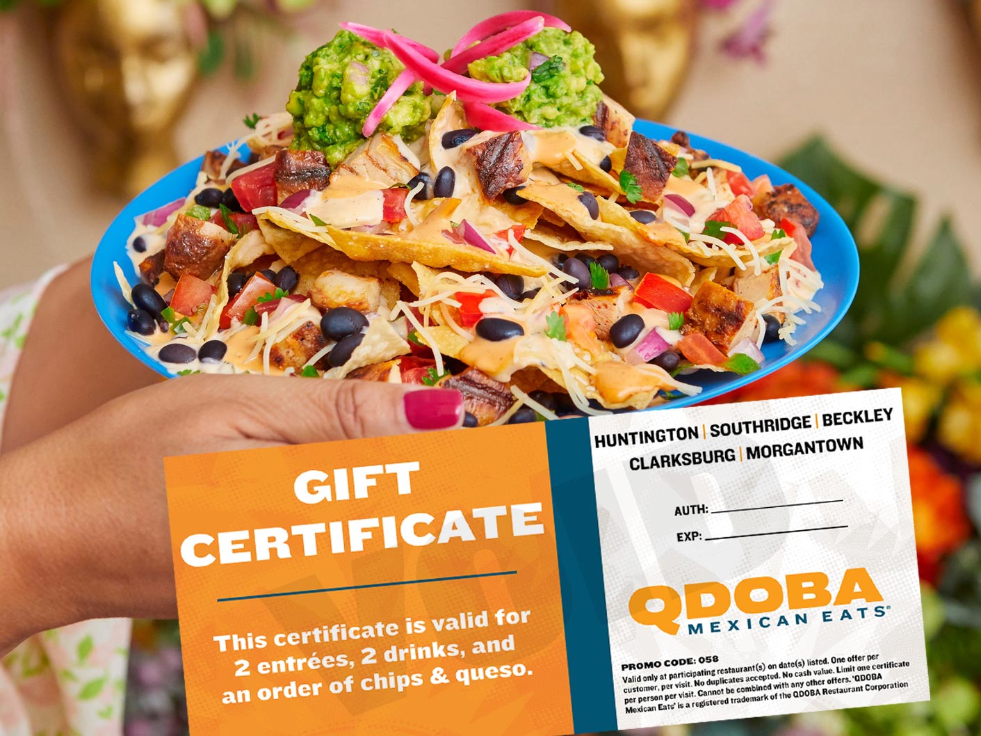 QDOBA West Virginia Certificate Donations